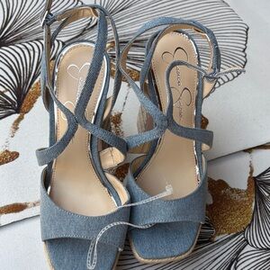 Jessica Simpson Denim Strappy Sandals